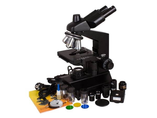 Levenhuk D870T, Digitalt mikroskop, Svart, 2000x, 40x, WF10x, WF20x, Halogen