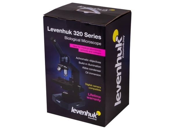 Levenhuk 320 BASE, Optisk, Sort, Grå, Metall, 0 - 58 mm, 0 - 25 mm, 1000x
