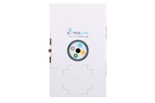 Extralink V2 - Samlet kabel - 5.7 mm - F/UTP (ScTP) - CAT 5e - utendørs, retractable (on reel)
