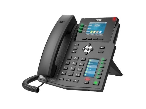 Fanvil X4U, IP-telefon, Sort, Kablet håndsett, 12 linjer, LCD, 7,11 cm (2.8")