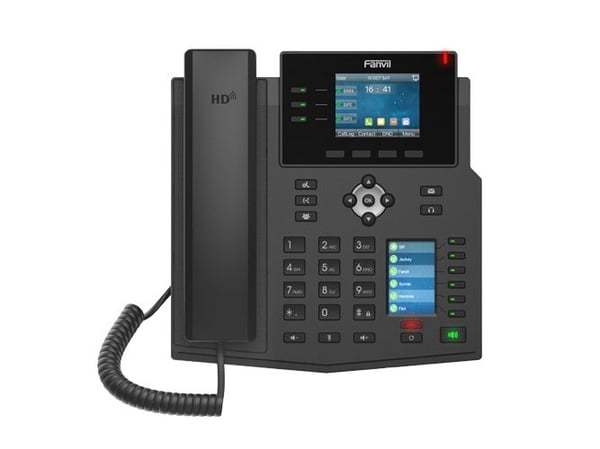 Fanvil X4U, IP-telefon, Sort, Kablet håndsett, 12 linjer, LCD, 7,11 cm (2.8")
