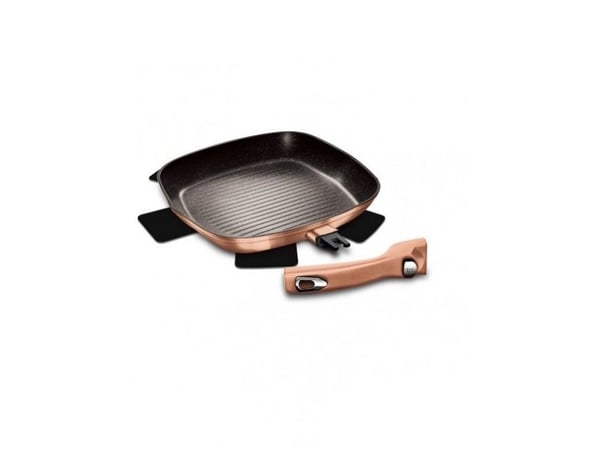 Berlinger Haus BH/1950, Rektangulær, Grillpanne, Rosegull, Aluminium, 2,1 l, Keramisk, Gass, Induksjon
