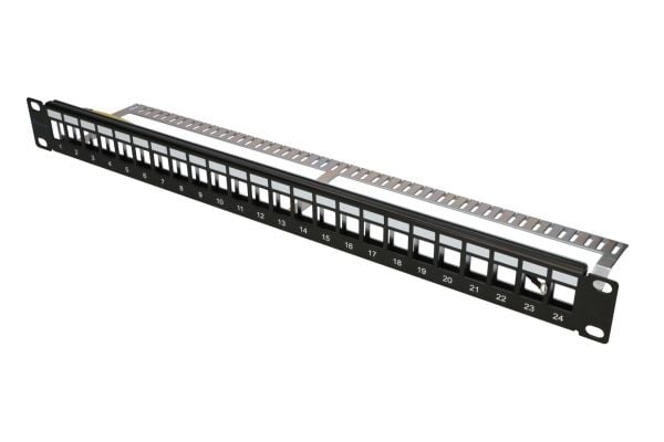 Extralink 24 PORT STP 19\" MODULAR PATCHPANEL, Kytkentäpaneeli, Metalli, Musta, 20 kpl, 700 g
