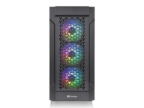 Thermaltake Versa T27 TG ARGB - Mid tower - utvidet ATX (E-ATX) - sidepanel med vindu (herdet glass) - ingen strømforsyning (PS/2) - svart - USB/lyd