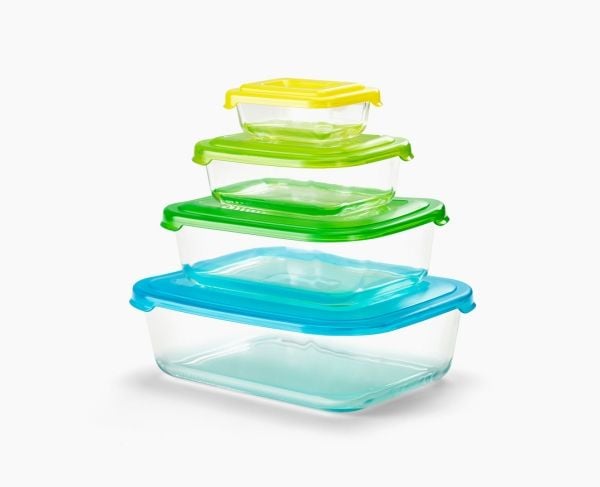 Joseph Joseph JJ- Set om 4 förvaringsbehållare i glas med Nest-design