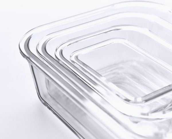 Joseph Joseph JJ- Set om 4 förvaringsbehållare i glas med Nest-design