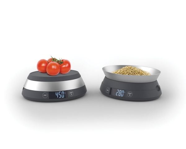 Joseph Joseph SwitchScale, Elektronisk kjøkkenvekt, 5 kg, 1 g, Grå, Benkeplate, Oval