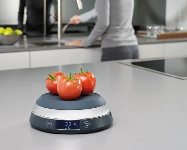 Joseph Joseph SwitchScale, Elektronisk kjøkkenvekt, 5 kg, 1 g, Grå, Benkeplate, Oval