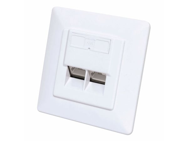 Intellinet 771900, 2 x RJ-45, STP, 250 MHz, 250 mO, vit, akrylnitril-butadienstyren