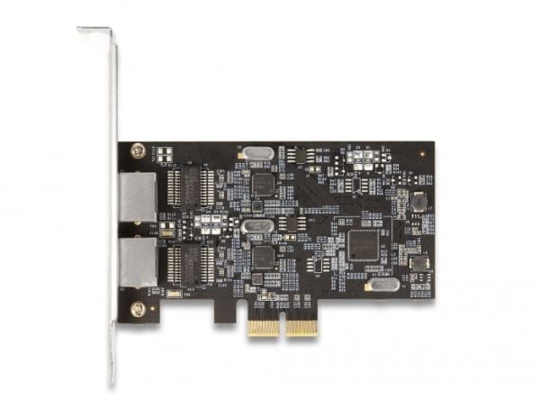 Delock - Nettverksadapter - PCIe 2.1 x2 lav profil - 100M/1G/2.5G Gigabit Ethernet x 2