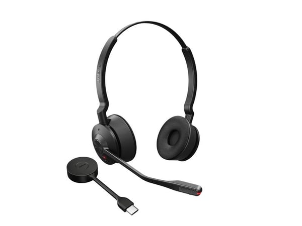 Jabra Engage 55 Stereo (Low Power) - Hodesett - on-ear - DECT - trådløs - USB-A via DECT adapter - Certified for Microsoft Teams - 9559-450-111-1