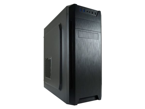 LC Power Classic 7040B - Mid tower - ATX - ingen strømforsyning - svart, børstet aluminiumssvart - USB/lyd