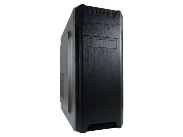 LC Power Classic 7040B - Mid tower - ATX - ingen strømforsyning - svart, børstet aluminiumssvart - USB/lyd
