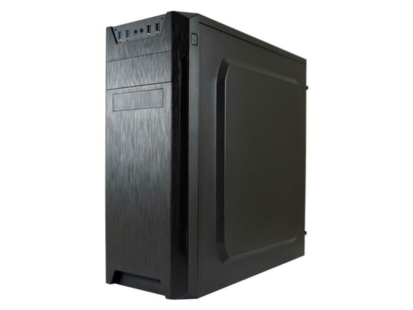 LC Power Classic 7040B - Mid tower - ATX - ingen strømforsyning - svart, børstet aluminiumssvart - USB/lyd