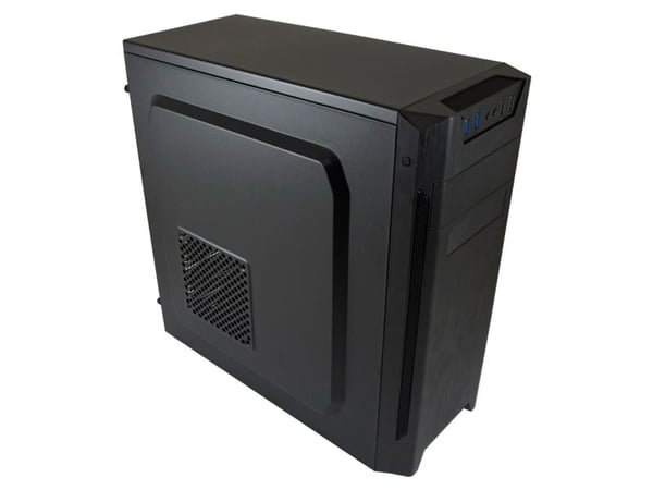 LC Power Classic 7040B - Mid tower - ATX - ingen strømforsyning - svart, børstet aluminiumssvart - USB/lyd