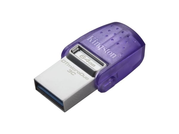 Kingston DataTraveler microDuo 3C - USB-flashstasjon - 64 GB - USB 3.2 Gen 1 / USB-C