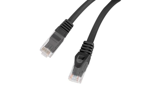 Lanberg PCU6-10CU - Koblingskabel - RJ-45 (hann) til RJ-45 (hann) - 5.4 mm - UTP - CAT 6 - halogenfri, formstøpt, uten hindringer - svart - for P/N...