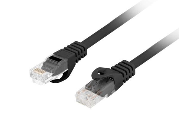 Lanberg PCU6-10CU - Koblingskabel - RJ-45 (hann) til RJ-45 (hann) - 5.4 mm - UTP - CAT 6 - halogenfri, formstøpt, uten hindringer - svart - for P/N...