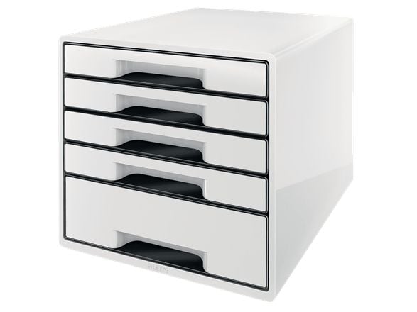 Skuffekabinet Leitz Desk Cube 5-skuffer hvid/antracitgrå