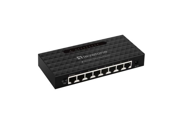 LevelOne GEU-0821 - Switch - 8 x 10/100/1000 - stasjonær, veggmonterbar