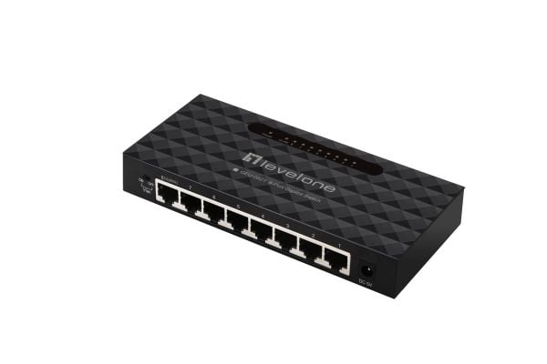LevelOne GEU-0821 - Switch - 8 x 10/100/1000 - stasjonær, veggmonterbar