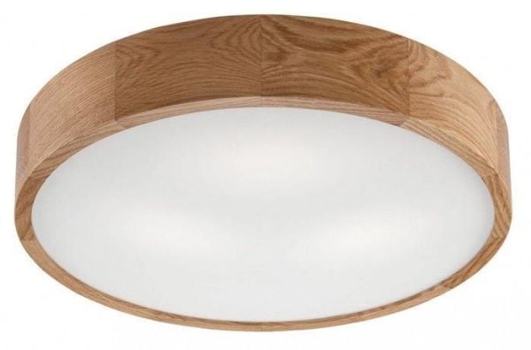 Lamkur Taklampa Trä ek plafond LED 3-punkt rund 47cm