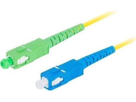 Lanberg - Koblingskabel - SC/APC-enkeltmodus (hann) til SC/UPC-enkeltmodus (hann) - 1 m - 3 mm - fiberoptisk - simpleks - 9 / 125 micron - G.657.A1...