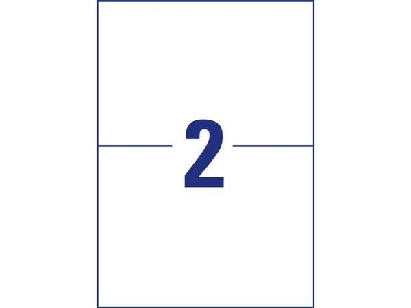 Avery QuickPEEL resirkulerte etiketter LR3655 - A5 (148 x 210 mm) 200 etikett(er) (100 ark x 2 resirkulerte etiketter