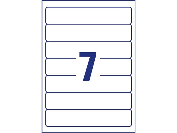 Avery LR4760-10, Hvit, Rektangel, Permanent, Svart på hvitt, 192 x 38 mm, Gutt/Jente