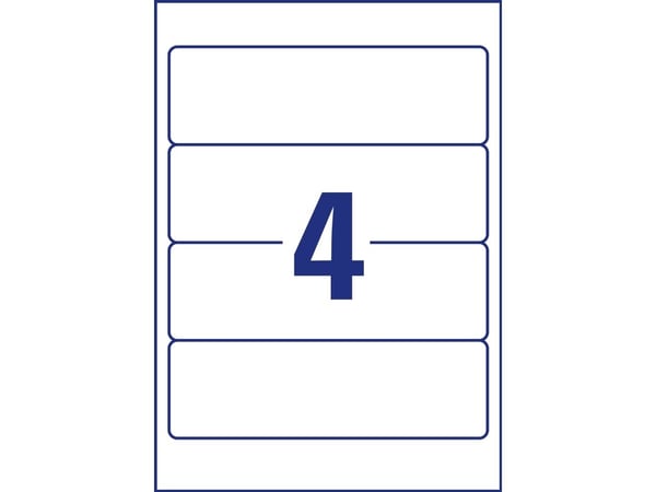 Permetiketter LR4761-10 hvit (LR4761-10) 40 stk