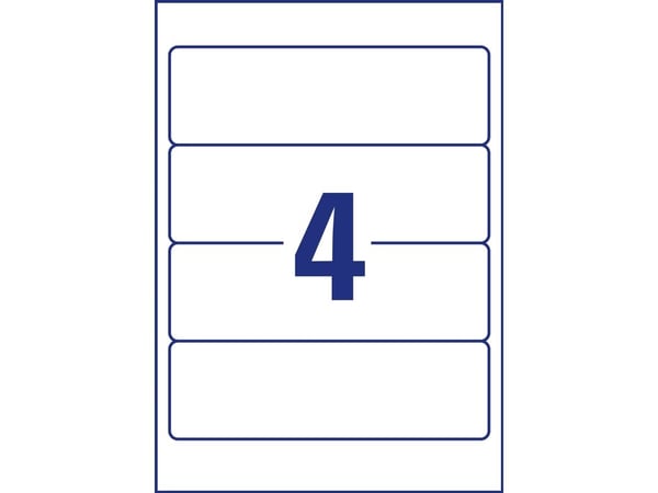 Permetiketter LR4761-10 hvit (LR4761-10) 40 stk