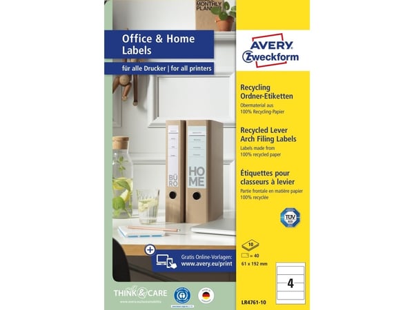 Permetiketter LR4761-10 hvit (LR4761-10) 40 stk