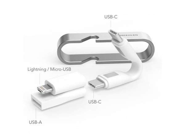Vonmählen High Six, USB C, USB C, Ruostumaton teräs, Valkoinen