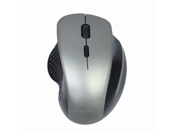Gembird MUSW-6B-02-BG - Mus - ergonomisk - optisk - 6 knapper - trådløs - 2.4 GHz - USB trådløs mottaker - svart, romgrå - giftbox with transparent...