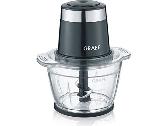Graef CH502EU, Svart, Ost, Frukt, Kjøtt, Grønnsaker, Rustfritt stål, Glass, 1 l, 500 W