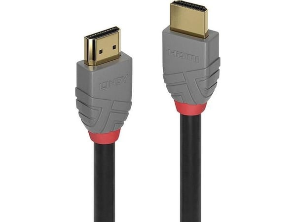 Lindy 36966, 7,5 m, HDMI Typ A (standard), HDMI Typ A (standard), 3D kompatibilitet, 10,2 Gbit/s, Svart, Grå
