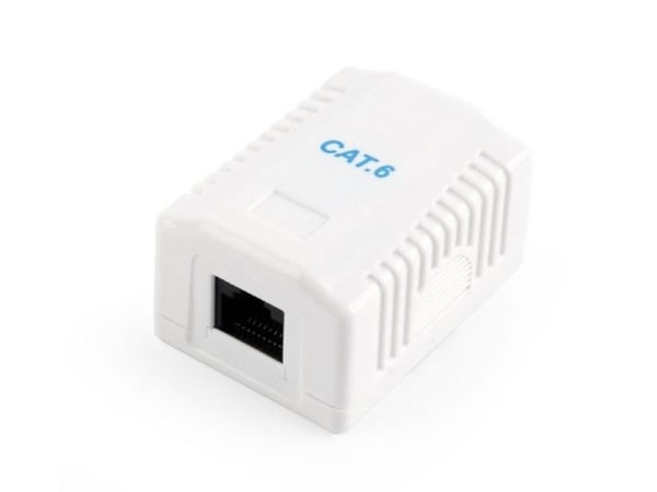 Cablexpert - Overflatemonteringsboks for nettverk - CAT 6 - UTP - RJ-45 - hvit