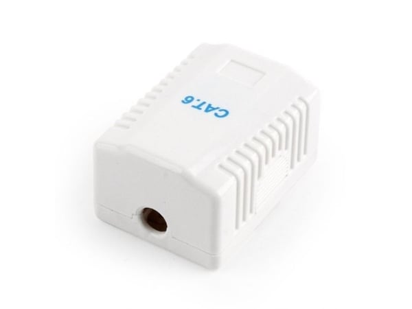 Cablexpert - Overflatemonteringsboks for nettverk - CAT 6 - UTP - RJ-45 - hvit