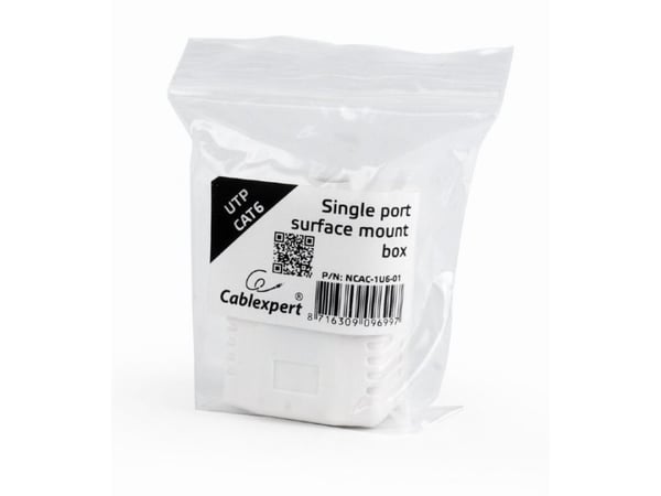 Cablexpert - Overflatemonteringsboks for nettverk - CAT 6 - UTP - RJ-45 - hvit