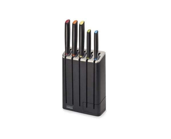 Joseph Joseph Elevate, Kniv sett, Rustfritt stål, 1 verktøy, Knivsliper, Sort, Sort