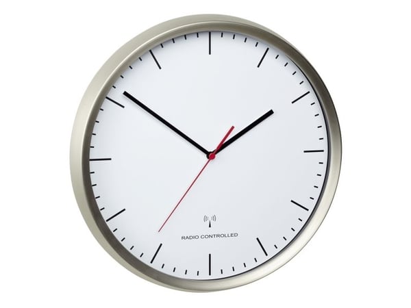 TFA-Dostmann 60.3521.02, Vegg, Rund, Sølv, Hvit, Rustfritt stål, Glass, Barn og voksne