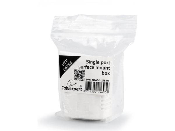 Gembird NCAC-1U5E-01, RJ-45, Valkoinen, Naaras, Suora, Cat5e, U/UTP (UTP)