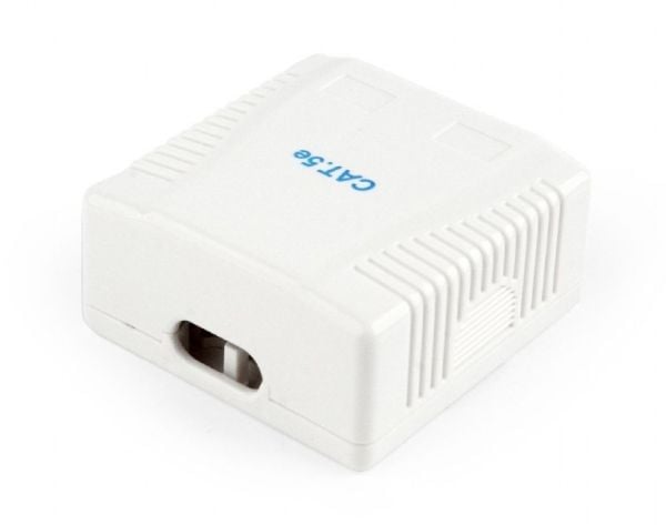 Gembird NCAC-2U5E-01, Cat5e, Valkoinen, Naaras, 60 mm, 60 mm, 30 mm