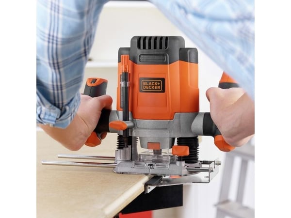 BLACK+DECKER KW1200E-QS - Dukkertfres - 1200 W - flens 6 mm, 6,35 mm, 8 mm