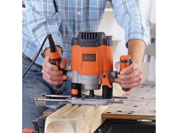 BLACK+DECKER KW1200E-QS - Dukkertfres - 1200 W - flens 6 mm, 6,35 mm, 8 mm