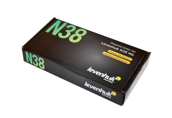 Levenhuk N38 NG, Mikroskooppidia, Läpinäkyvä, Lasi, 230 mm, 90 mm, 95 mm