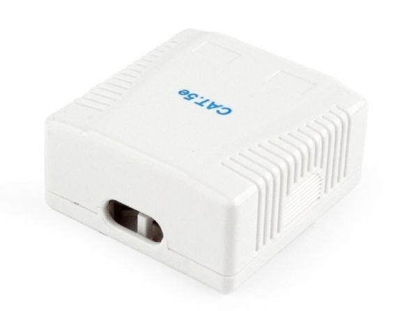 Cablexpert NCAC-2F5E-01 - Overflatemonteringsboks for nettverk - CAT 5e - FTP - RJ-45 X 2 - hvit