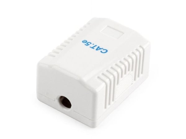 Gembird NCAC-1F5E-01, Cat5e, Valkoinen, 100 mm, 80 mm, 30 mm
