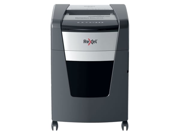 Rexel Momentum Extra XP418+ makuleringsmaskin med tverrsnitt 4x35 mm, ublokkerbar P4 Svart