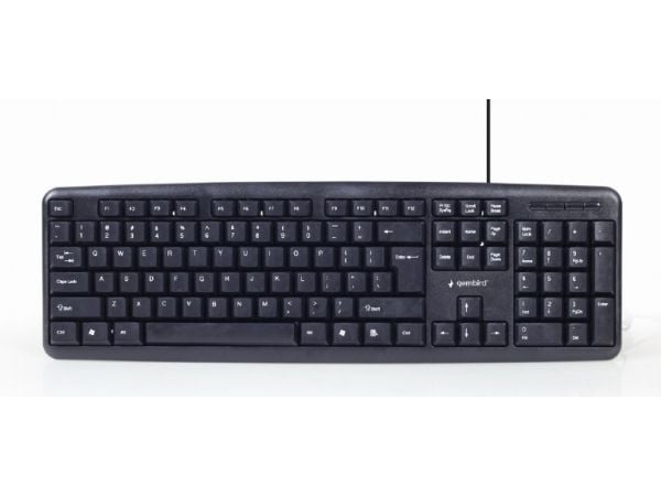 Gembird KBS-UO4-01 - 4-in-1 office kit - sett med tastatur, mus, hodetelefon og musepute - USB - QWERTY - USA - fargeboks